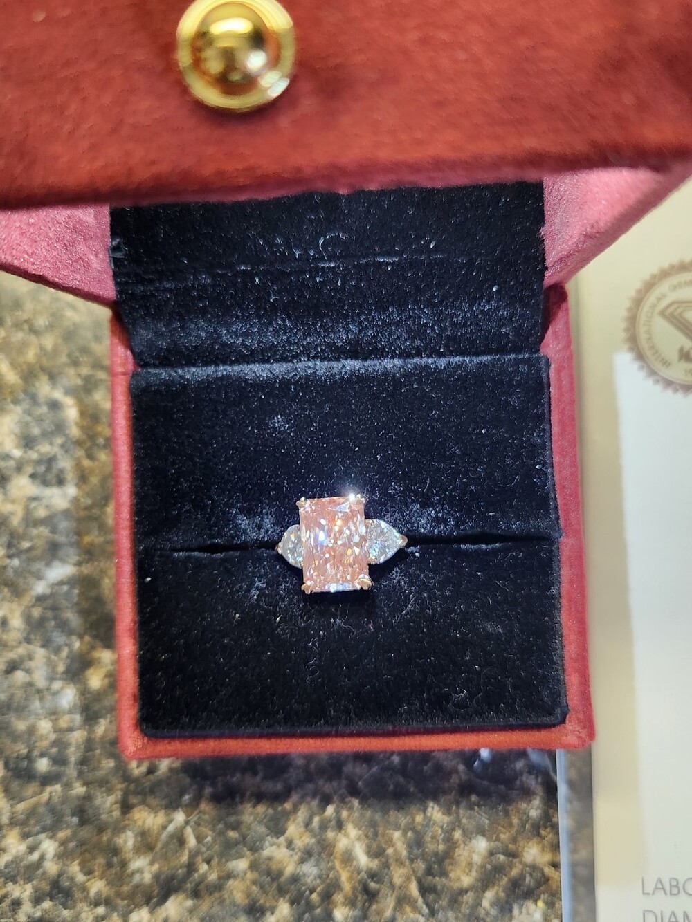 10 Ctw Radiant IGI diamond Ring 14kt Gold!